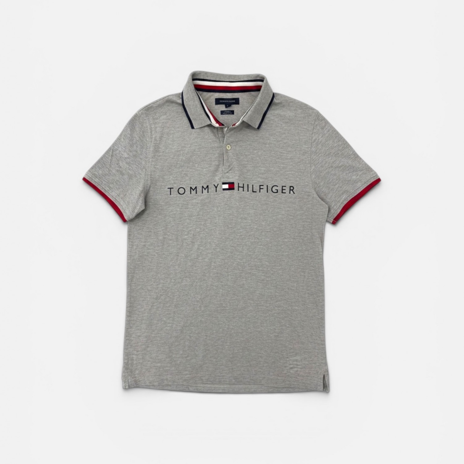 Tommy Hilfiger Ανδρικό Γκρι Polo Μπλουζάκι