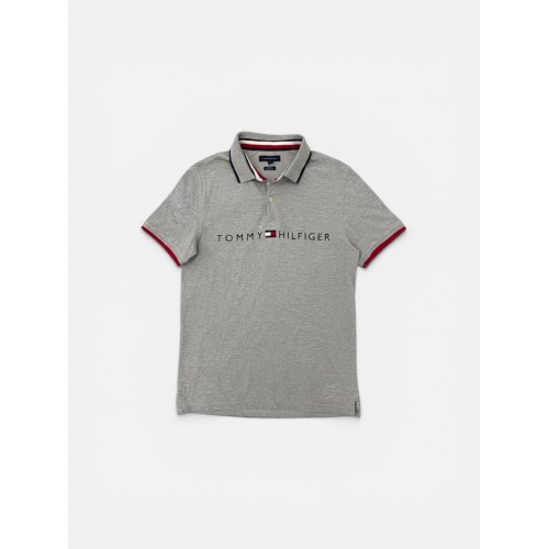 Tommy Hilfiger Ανδρικό Γκρι Polo Μπλουζάκι