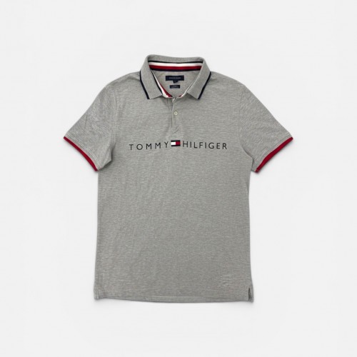 Tommy Hilfiger Ανδρικό Γκρι Polo Μπλουζάκι