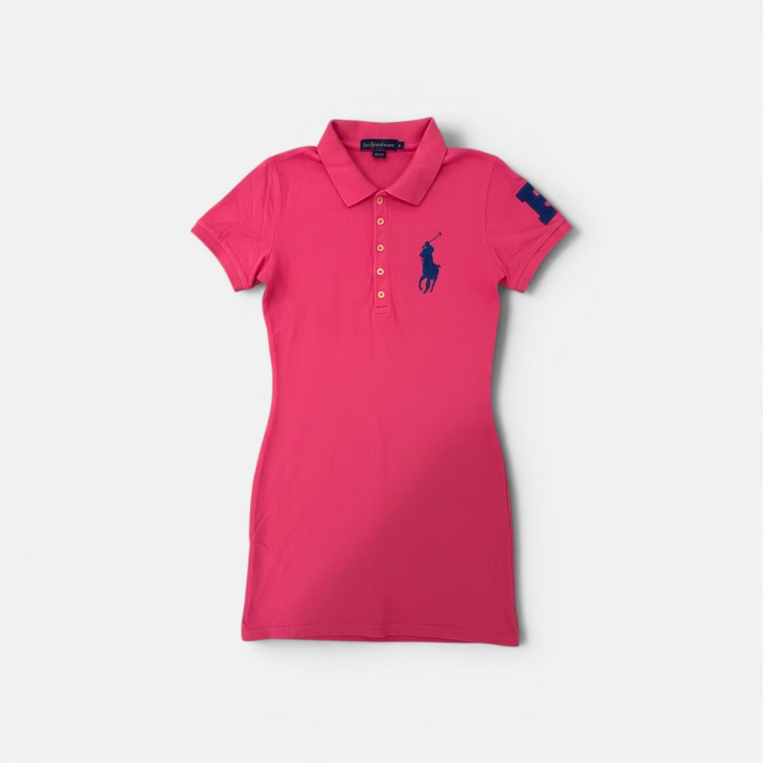 RALPH LAUREN PINK POLO DRESS L