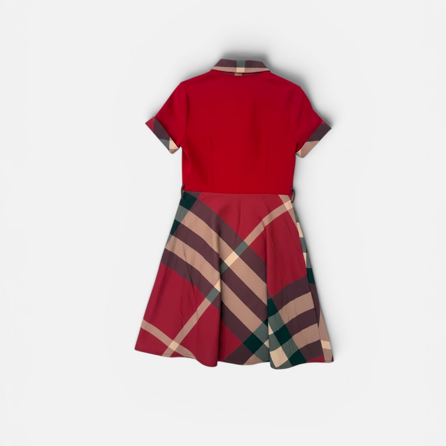 BURBERRY STYLE RED CHECK POLO DRESS M