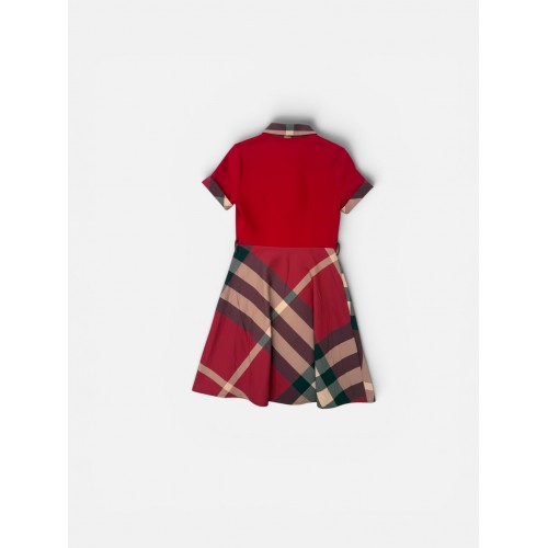 BURBERRY STYLE RED CHECK POLO DRESS M