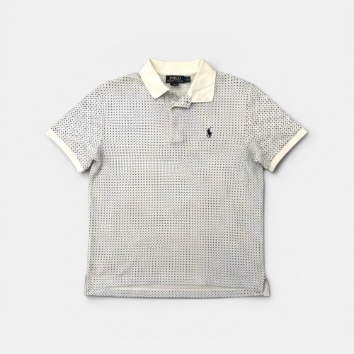 Polo Ralph Lauren Ανδρικό Polo Λευκό με Micro Print