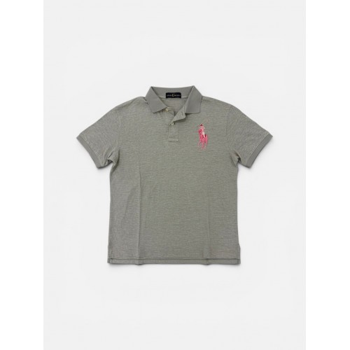Polo Ralph Lauren Ανδρικό Polo Γκρι με Ροζ Big Pony
