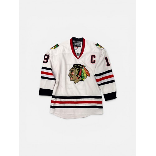 CHICAGO BLACKHAWKS #19 REEBOK NHL HOCKEY JERSEY L / 50