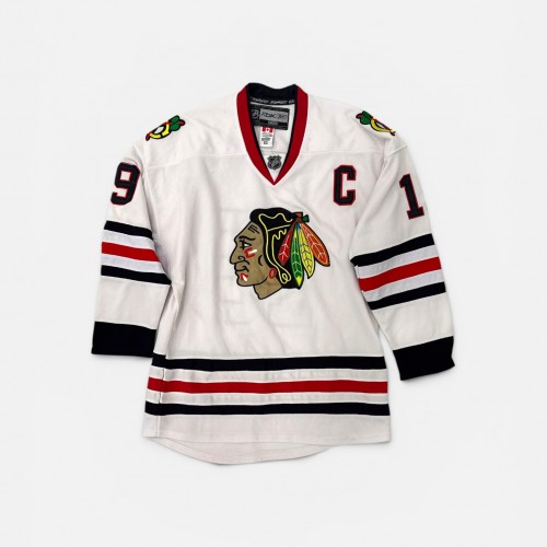 CHICAGO BLACKHAWKS #19 REEBOK NHL HOCKEY JERSEY L / 50