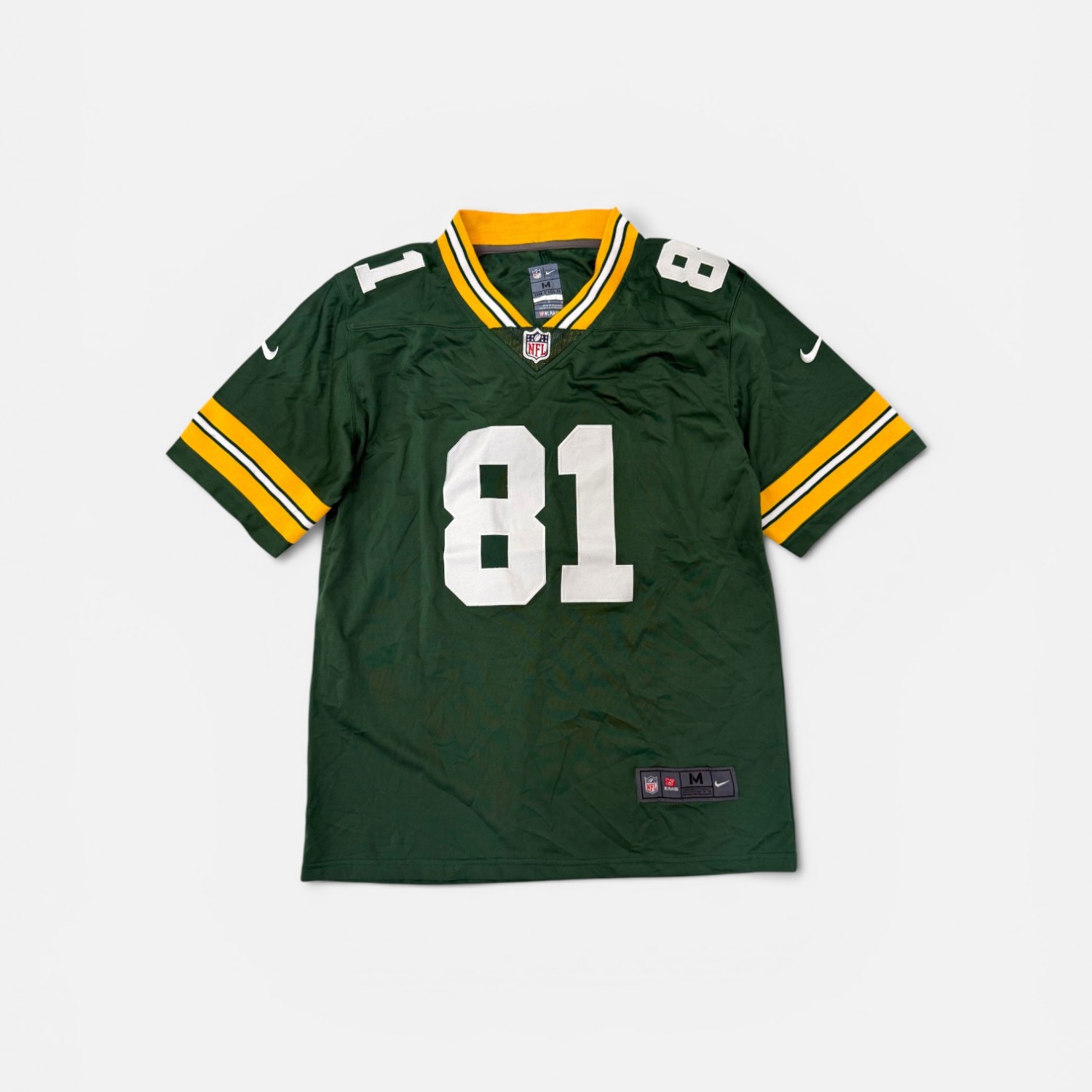 GREEN BAY PACKERS DEGUARA 81 NIKE NFL JERSEY M